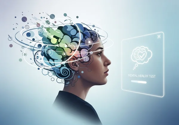 Personne réfléchissant à son bien-être émotionnel, test de santé mentale