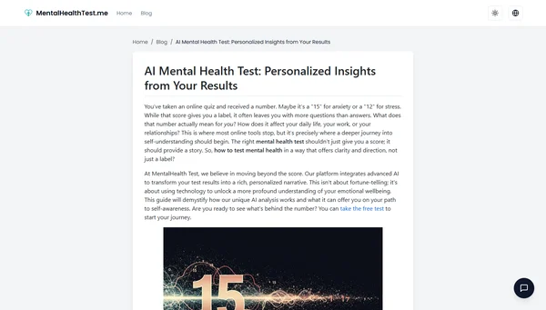 Prueba de Salud Mental con IA: Información Personalizada de Tus Resultados