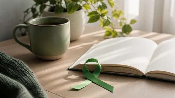 Grüne Schleife für psychische Gesundheit