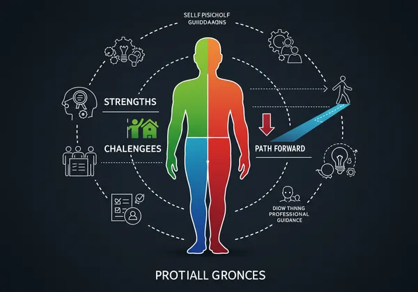 Visualización de las fortalezas de salud mental y los pasos accionables