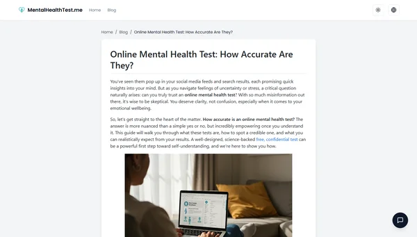 Online Mental Health Test: How Accurate Are They?