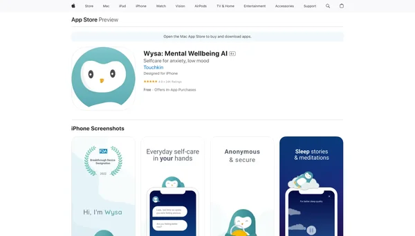 Wysa: Mental Wellbeing AI